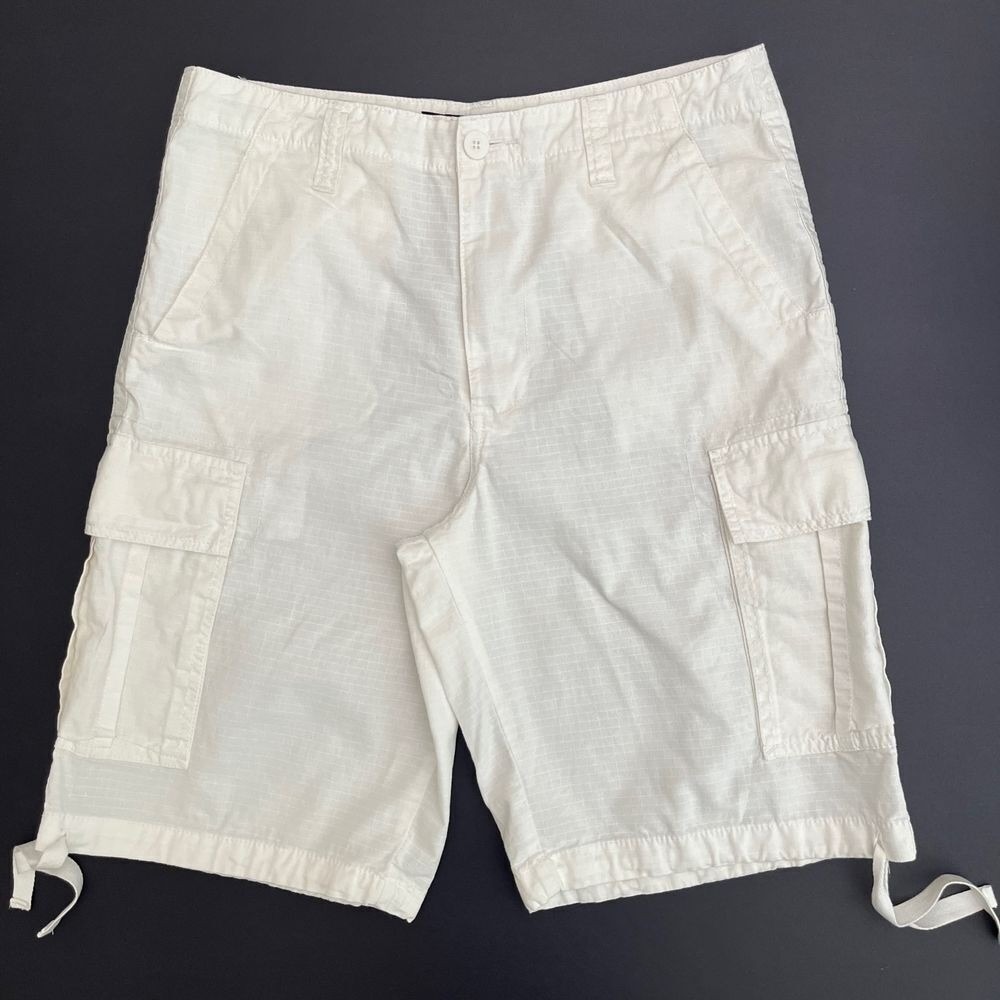 Airwalk Mens Y2K Style White Cargo Shorts, Airwalk Mens Utility Shorts R18